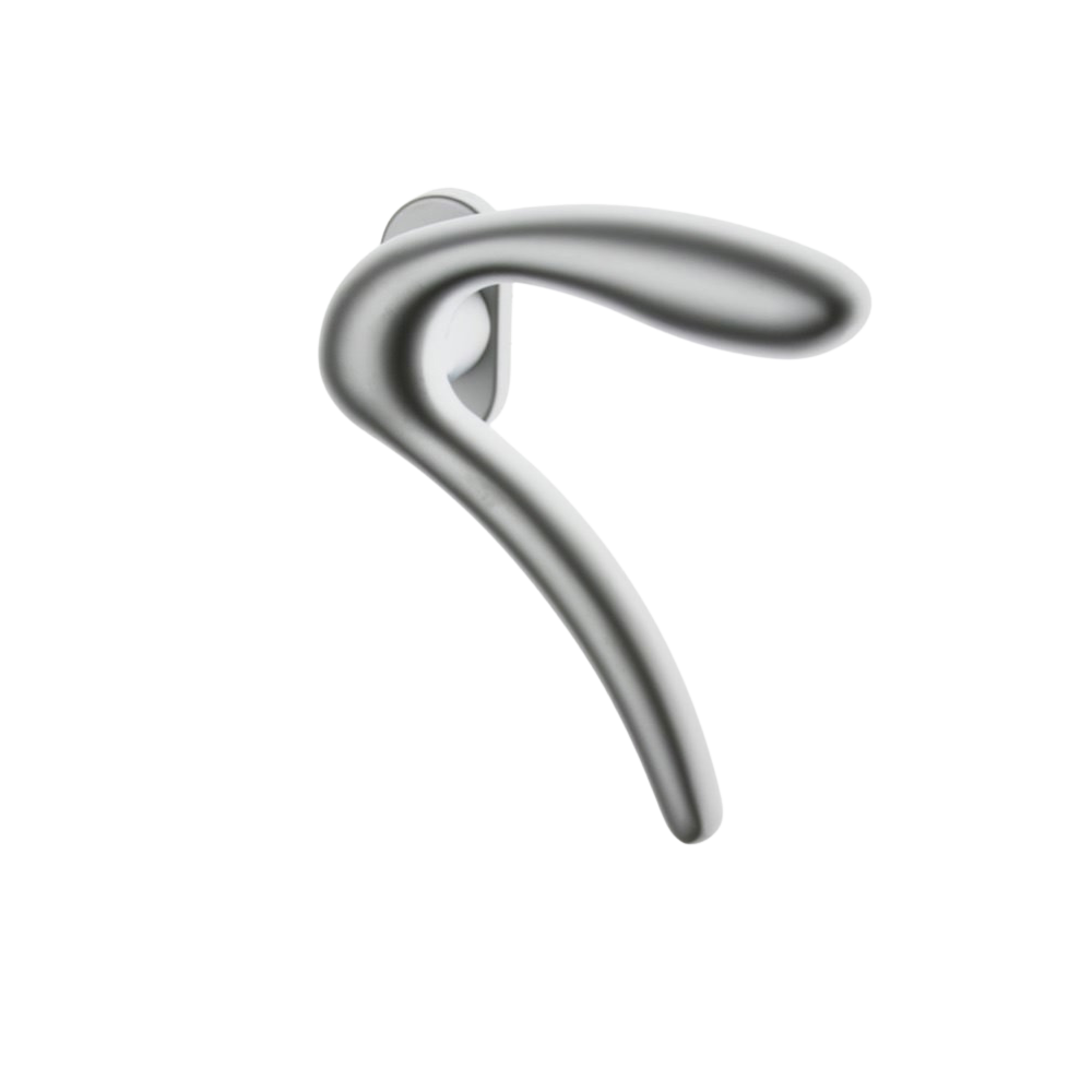 Pair of Ghidini Lever Handles Leonardo ACP with Roses and Escutcheons