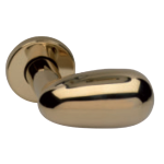 Pair of Ghidini Lever Handles Pigna G-PLUS M36 with Roses and Escutcheons