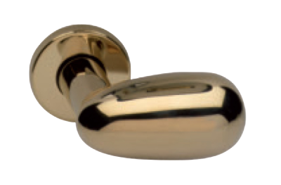 Pair of Ghidini Lever Handles Pigna G-PLUS M36 with Roses and Escutcheons