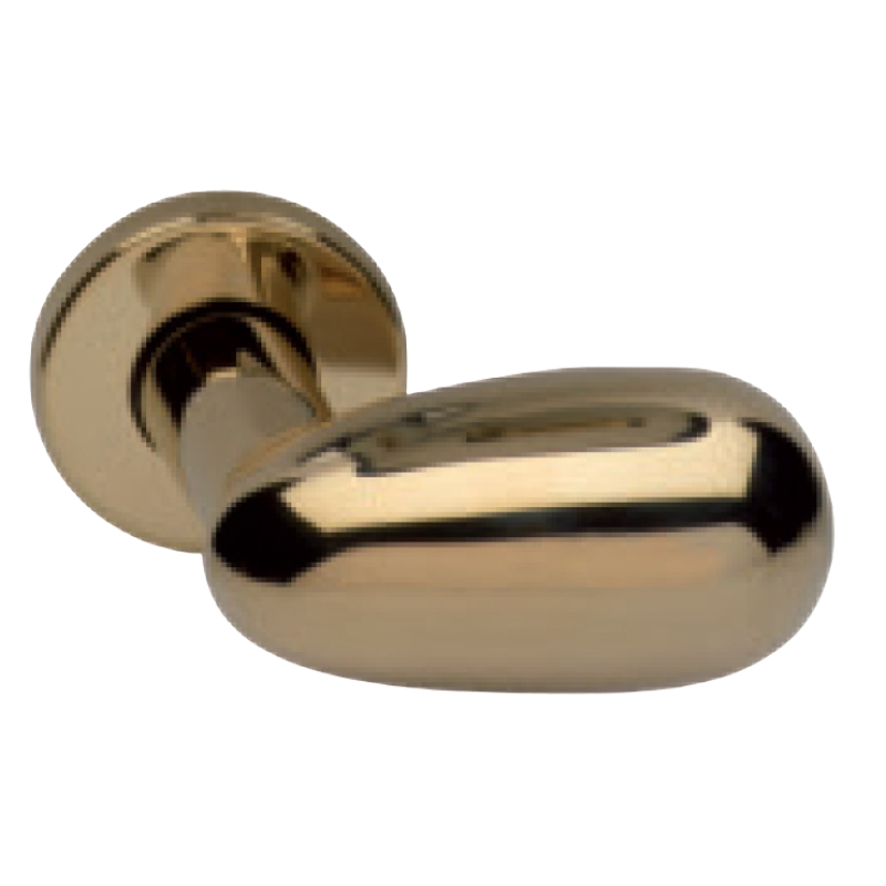 Pair of Ghidini Lever Handles Pigna G-PLUS M36 with Roses and Escutcheons