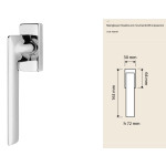 Jet Linea Calì Window Handle with Slim Grip and DK Movement