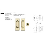 Rectangular Sliding Door Handle with Lock Arieni 98/R