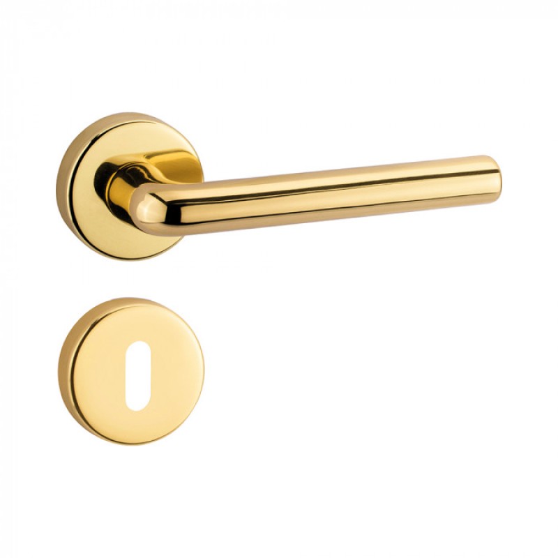 Interior Door Handle in Brass Reguitti Collo Basso