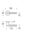 Zaira Reguitti Door Handle on Round Rosette Modern Design