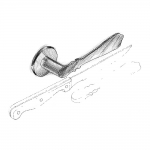 DK handle for Window Design Luciana Di Virgilio and Gianni Veneziano H 1061 FRS-41 Cinderella Valli & Valli