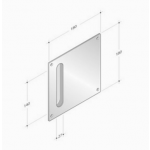 pba 2301 Handle in Stainless Steel AISI 316L for Sliding Doors