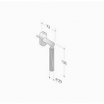 pba 2002.YOD.DK Handle for Windows in Wood and Stainless Steel AISI 316L