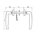 Rustic Handle Aluminium Lackered Black with Rosette IBFM