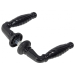 Rustic Handle Aluminium Lackered Black with Rosette IBFM