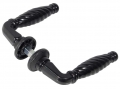 Rustic Handle Aluminium Lackered Black with Rosette IBFM