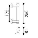 Arieni Margherita 992 Door Pull Handle Ø55 Roses Length 250 mm