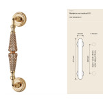 Pull Handle with Swarovski Crystals Sogno Linea Calì Made in Italy