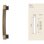 Brass Door Pull Handle Opera Linea Calì Vintage Neoclassical