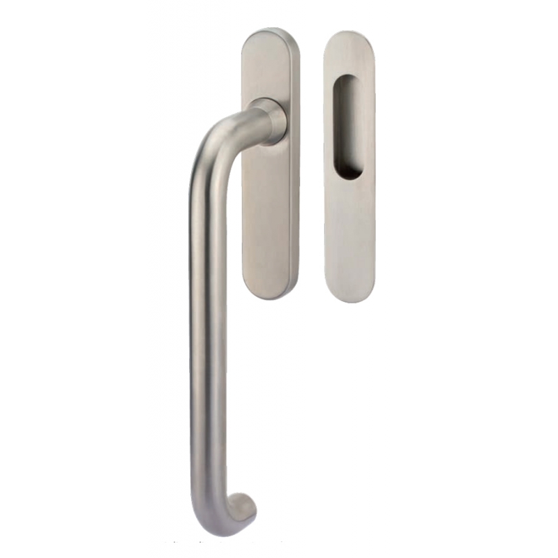 Lift & Slide handle Tropex Stockholm in Satin Steel