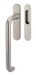 Lift & Slide handle Tropex Stockholm in Satin Steel