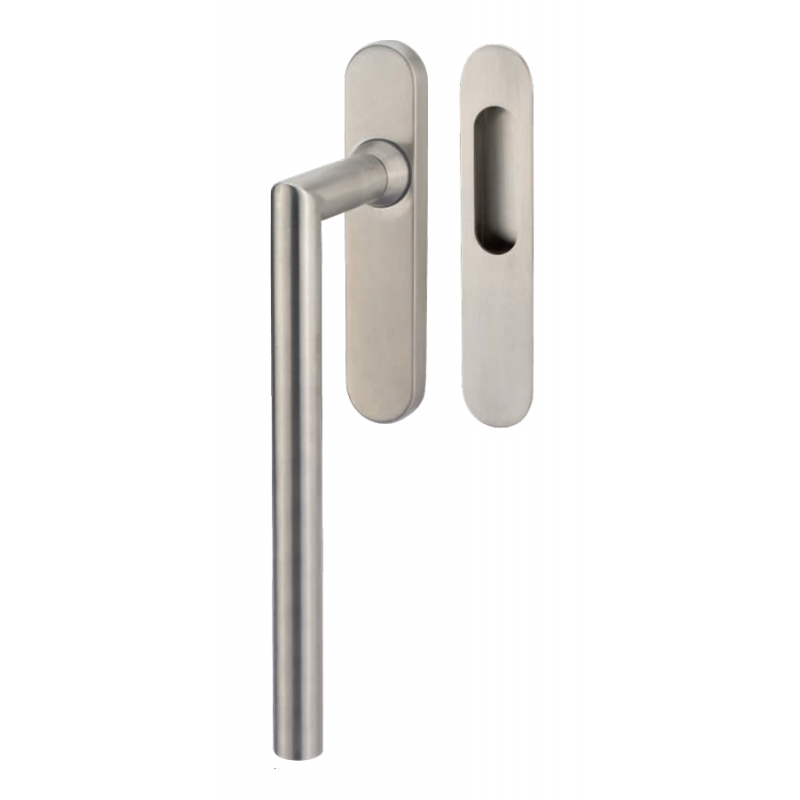 Lift & Slide handle Tropex Toledo in Satin Steel