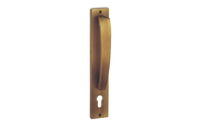 Square Brass Pull Handle on Plate Fashion Line PFS Pasini