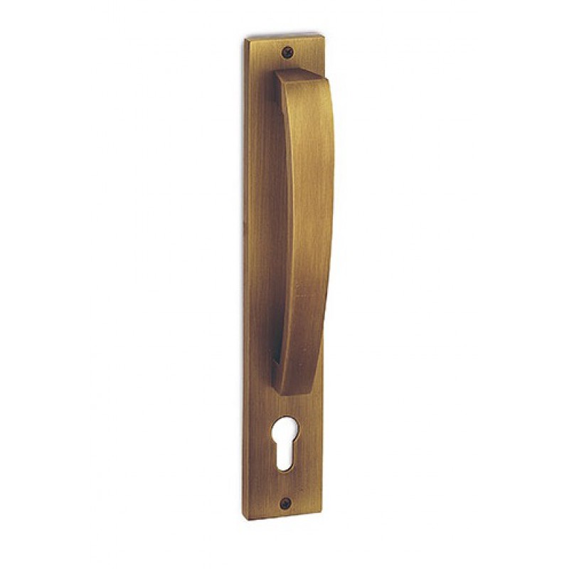 Square Brass Pull Handle on Plate Fashion Line PFS Pasini