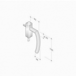 pba 2027DK Window Handle in Stainless Steel AISI 316L
