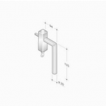 pba 2030DK Window Handle in Stainless Steel AISI 316L