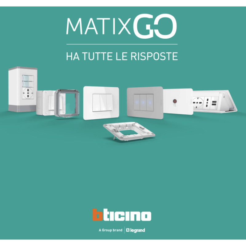 MatixGO BTicino Range of Plates and Switches Product Catalogue