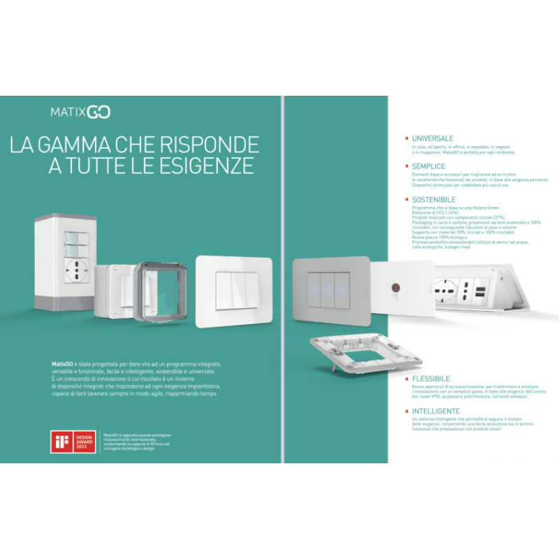 MatixGO BTicino Range of Plates and Switches Product Catalogue