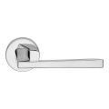 Mercury Series Fashion forme Door Handle on Round Rosette Frosio Bortolo Polished Chrome