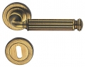 Meteor Classique PFS Pasini Brass Door Handle with Rose and Escutcheon
