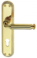 Meteor Classique PFS Pasini Brass Door Handle on Plate