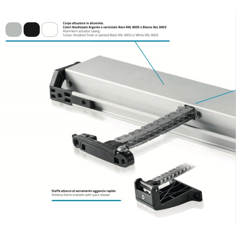 Micro Evo 1 Mingardi Double Link Chain Actuator for Windows