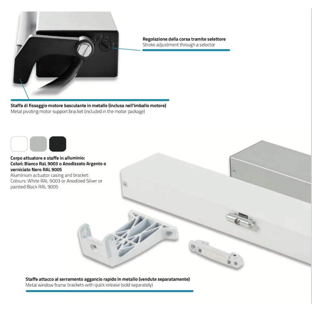 Comunello LIWIN L25 230V Chain Actuator For Skylights & Protruding Windows