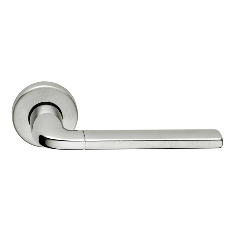 Milly 2 Series Basic forme Door Handle on Round Rosette Frosio Bortolo Interior Design