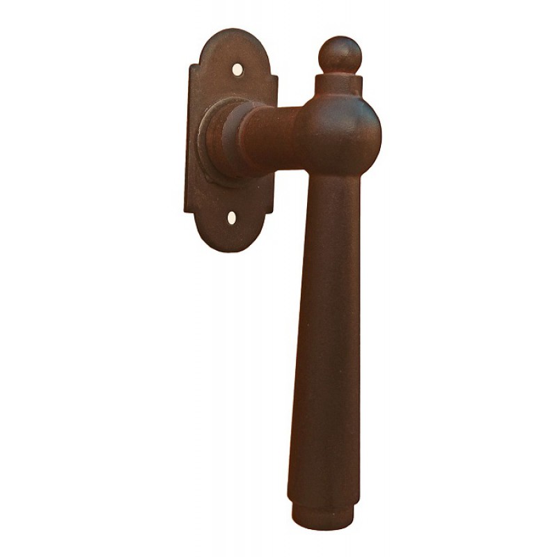 Munich Galbusera Window Handle with Rosette Wrought Iron