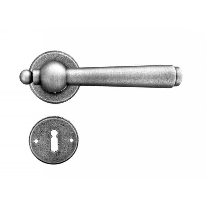 Munich Galbusera Door Handle with Rosette and Escutcheon Plate