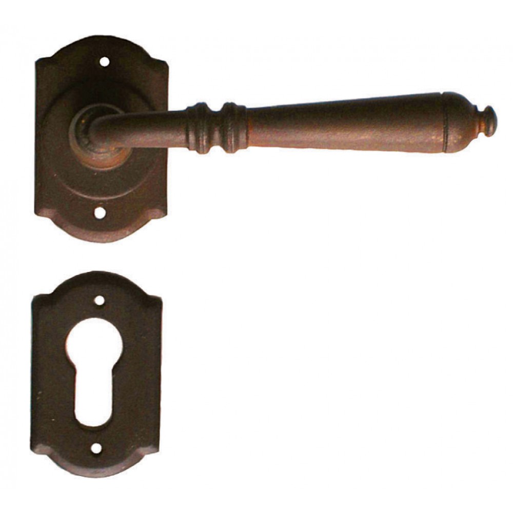 Moscow Galbusera Door Handle with Rosette and Escutcheon Plate
