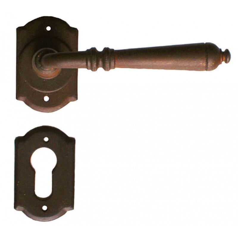 Moscow Galbusera Door Handle with Rosette and Escutcheon Plate