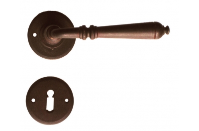 Round Moscow Galbusera Door Handle with Rosette and Escutcheon Plate
