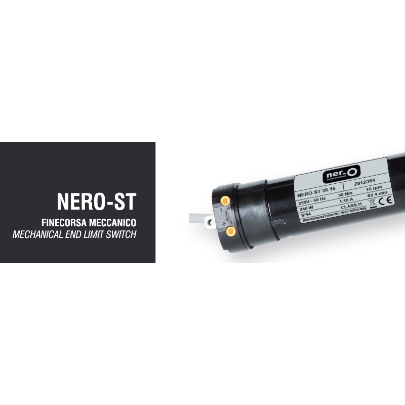Tubular Motor Ø50 NERO-ST for Rolling Shutters with Mechanical Limit Switch