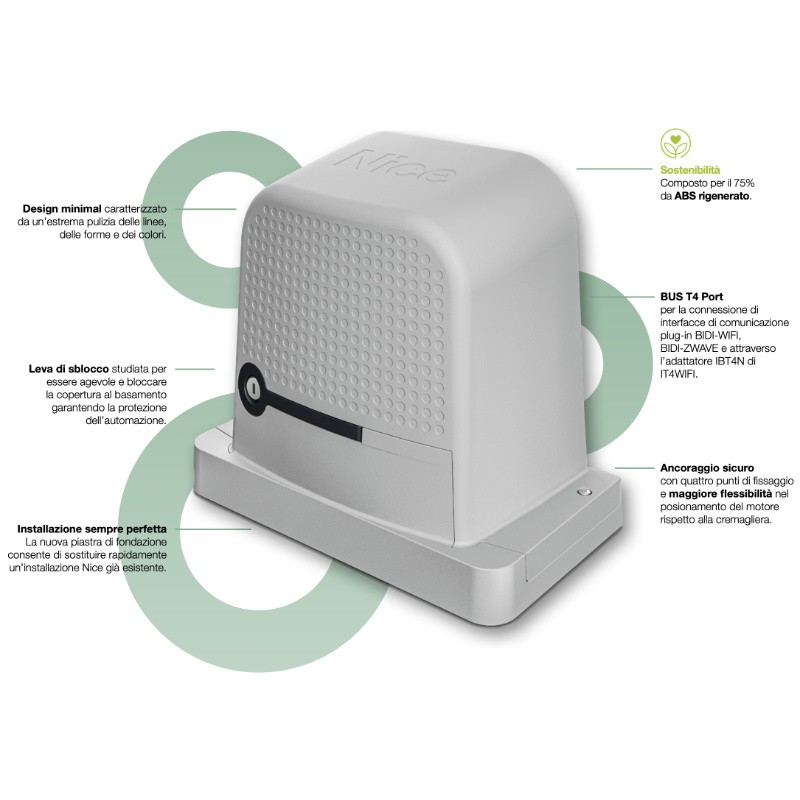 Nice Robo600 Motor for Sliding Gates Up to 600 kg