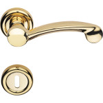 Nota Linea Calì Brass Door Handle Italian Classic Harmony