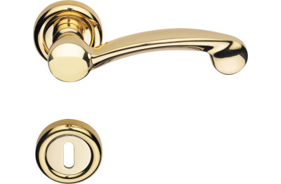 Nota Linea Calì Brass Door Handle Italian Classic Harmony