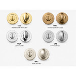 Arieni 400/CBP Bathroom Door Privacy Turn Round Rose Ø50 mm