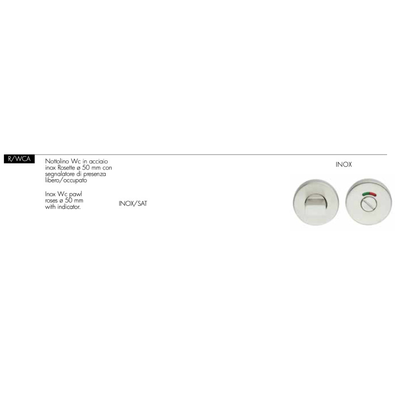 Stainless Steel WC Thumbturn with Vacant/Engaged Indicator Arieni R/WCA