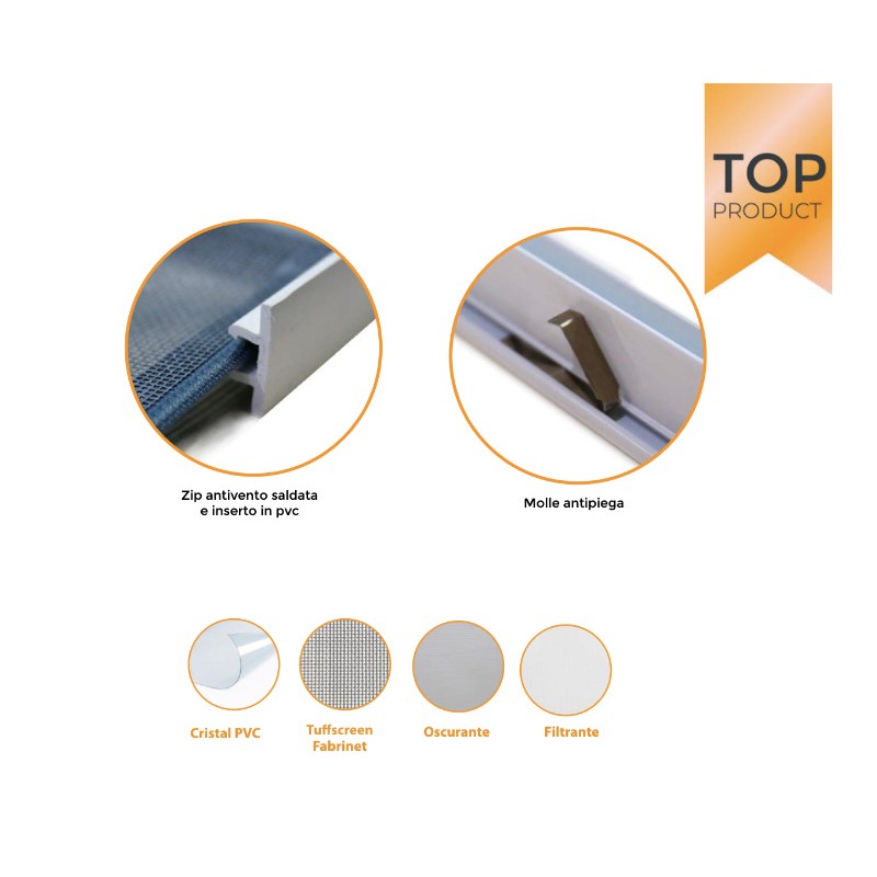 Oltre V Effezeta Vertical Blackout Mosquito Net for Large Dimensions