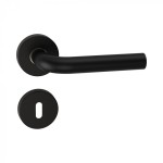 Oslo Reguitti Inox Door Handle with Round Rosette