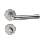 Oslo Reguitti Inox Door Handle with Round Rosette