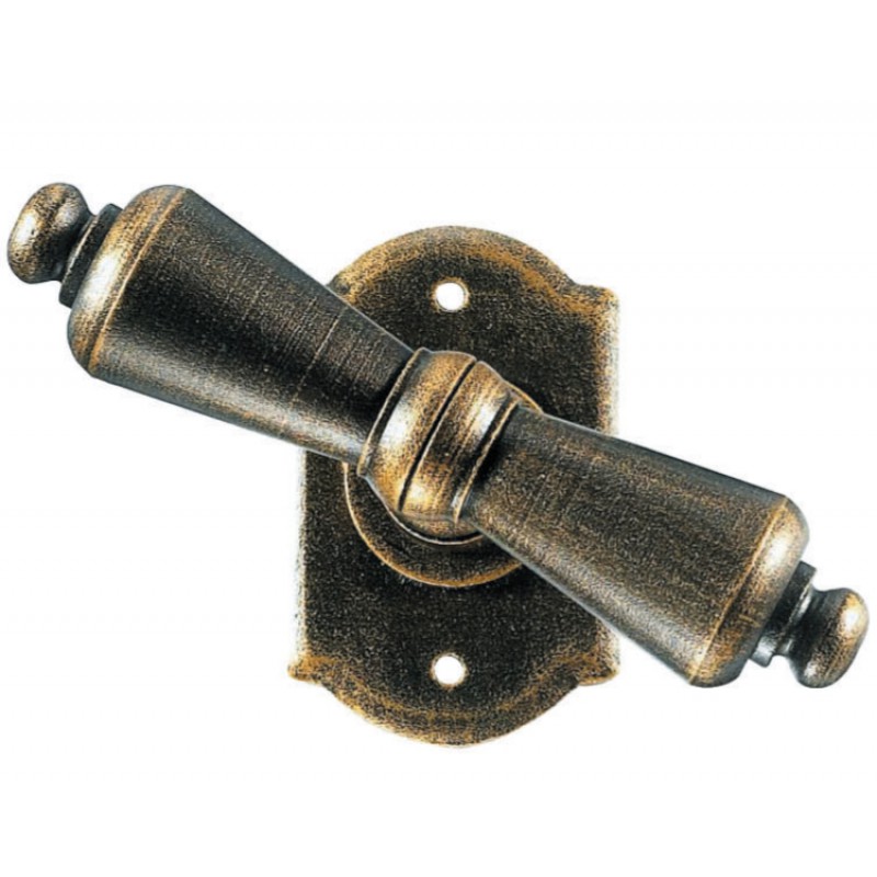 Oslo Galbusera Window Handle with Rosette Wrought Iron