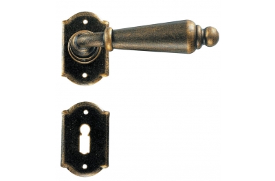 Oslo Galbusera Door Handle with Rosette and Escutcheon Plate