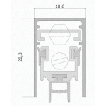 Draft Excluder for Doors Comaglio ISOLA NO SOUND Series Various Sizes