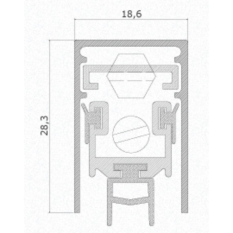 Draft Excluder for Doors Comaglio ISOLA NO SOUND Series Various Sizes